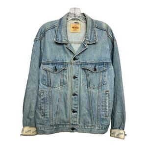 Vintage Hard Rock Cafe Denim Jean Jacket Myrtle Beach Save The Planet Size M